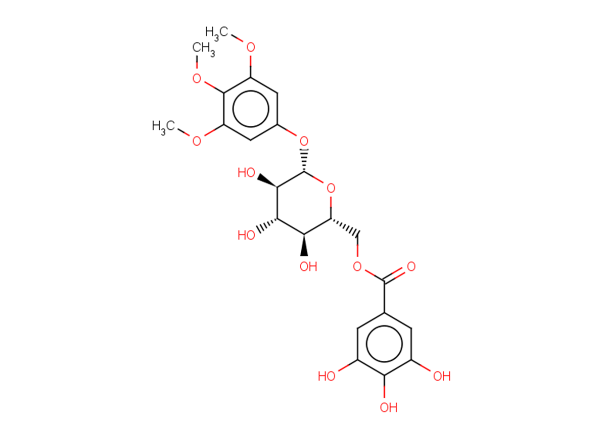 3,4,5-Trimethoxyphenyl-(6'-O-galloyl)-O-β-D-glucopyranoside