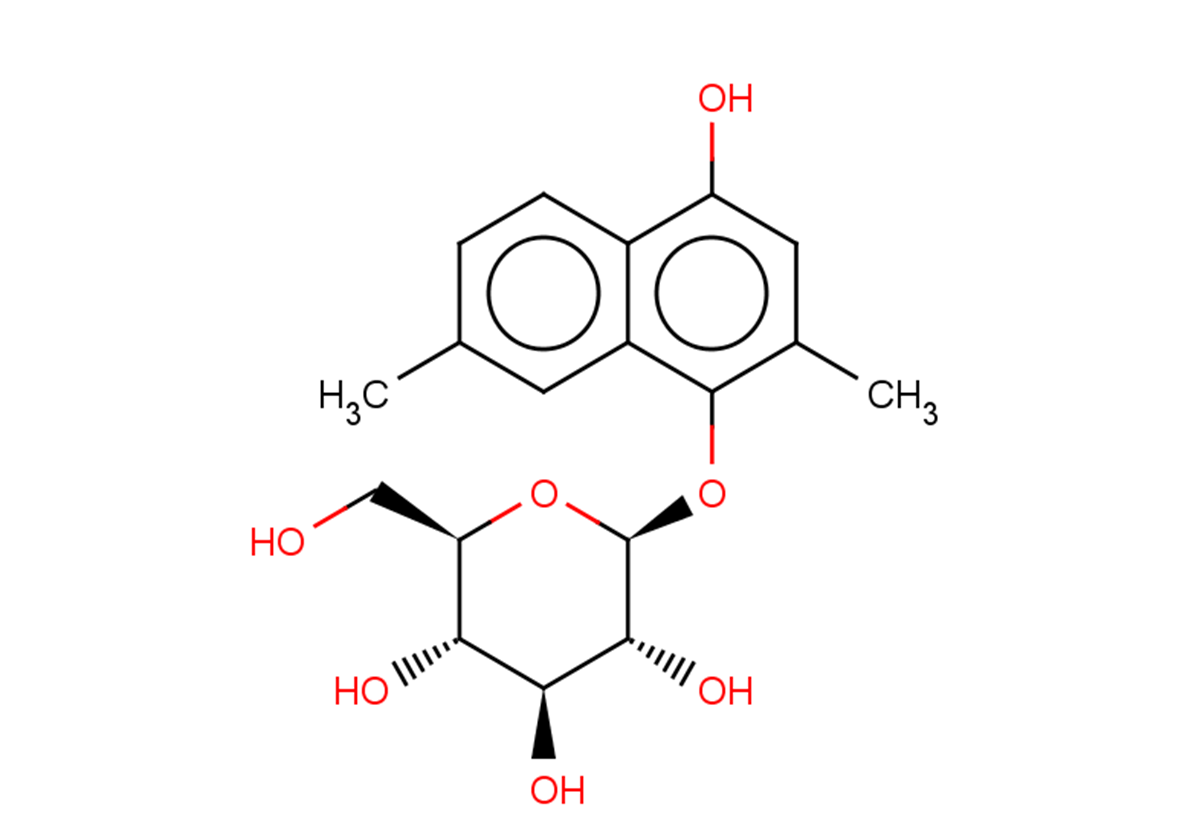 2,7-Dimethyl-1,4-dihydroxynaphthalene 1-O-glucoside