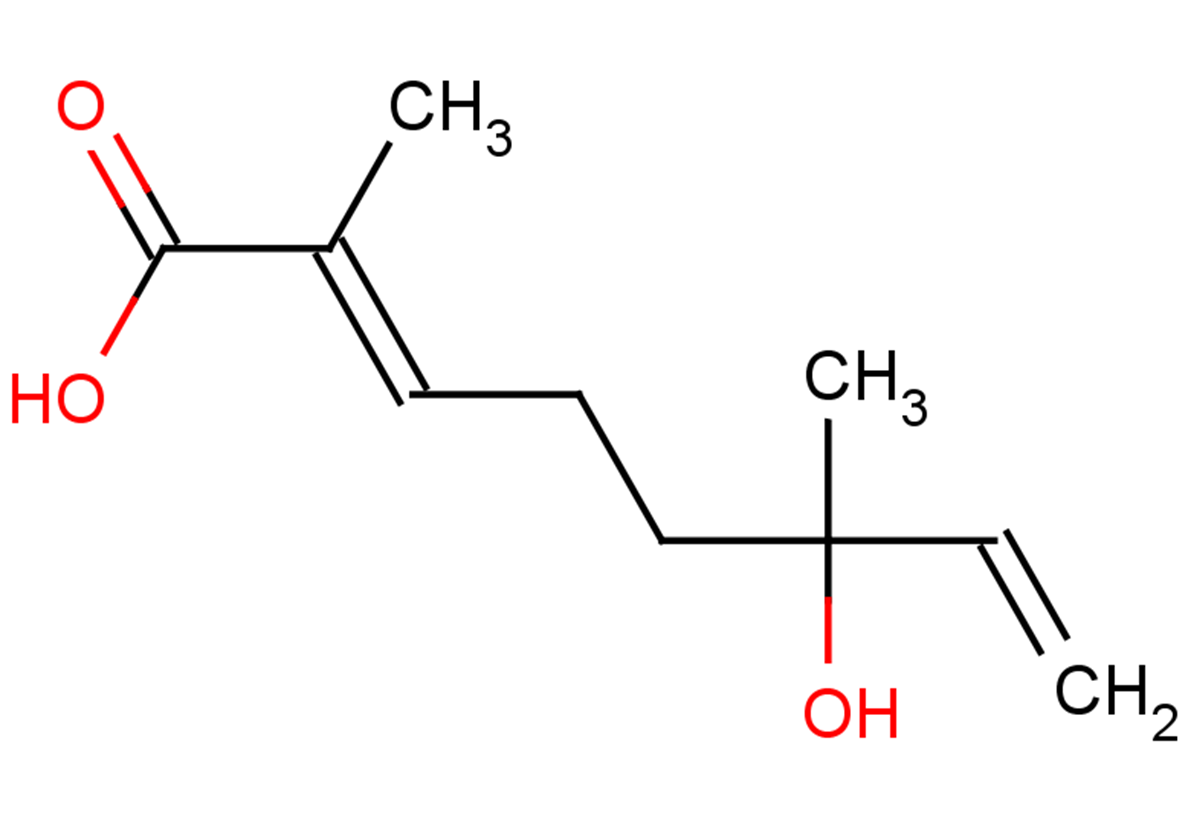 6-Hydroxy-2,6-dimethyl-2,7-octadienoic acid