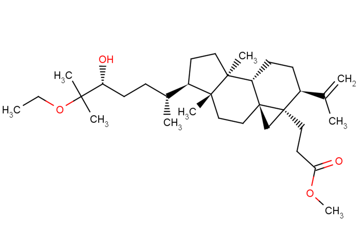 24-Hydroxy-25-ethoxy-3,4-secocycloart-4(28)-en-3-oic acid methyl ester