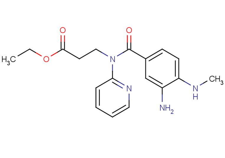 Ethyl 3-(3-amino-4-(methylamino)-N-(pyridin-2-yl)benzamido)propanoate