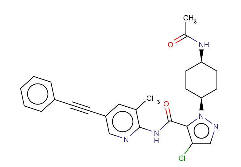 rac-4-chloro-N-[3-methyl-5-(2-phenylethynyl)pyridin-2-yl]-1-[(1s,4s)-4-acetamidocyclohexyl]-1H-pyrazole-5-carboxamide, cis