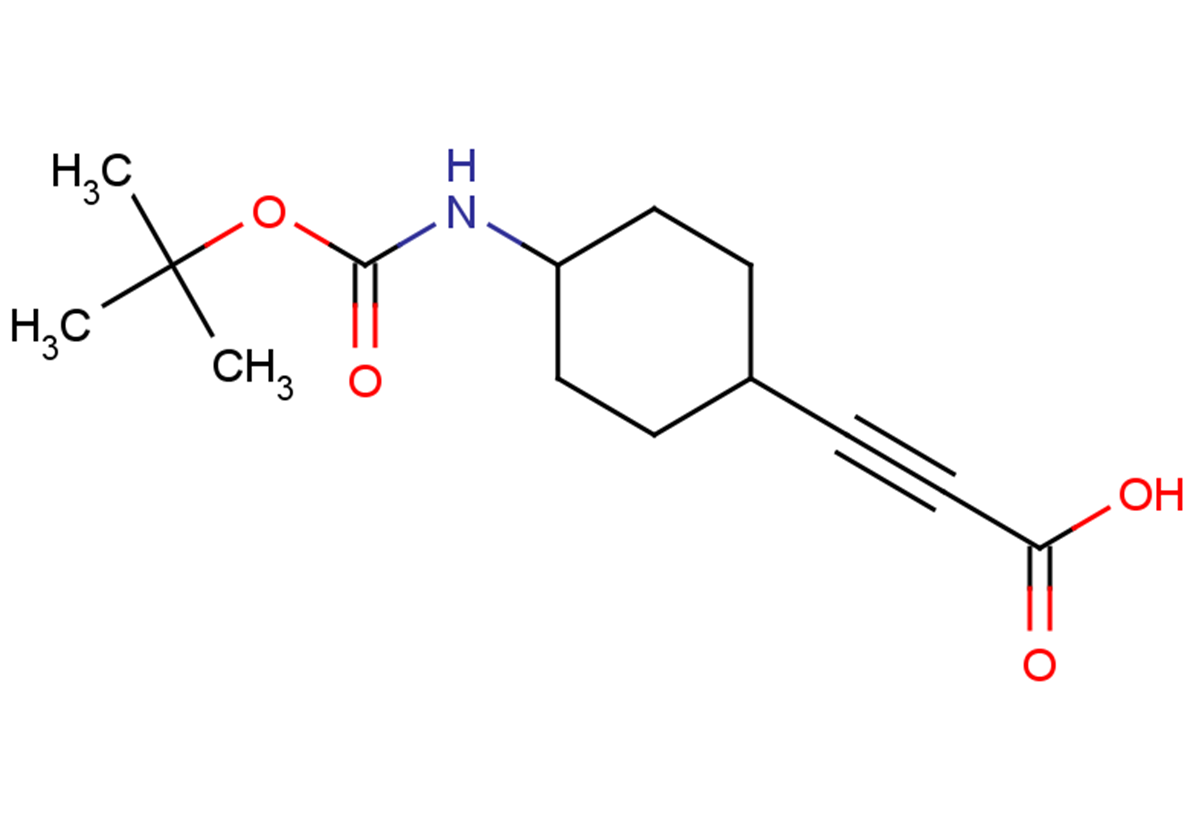 3-(4-{[(tert-butoxy)carbonyl]amino}cyclohexyl)prop-2-ynoic acid, Mixture of diastereomers