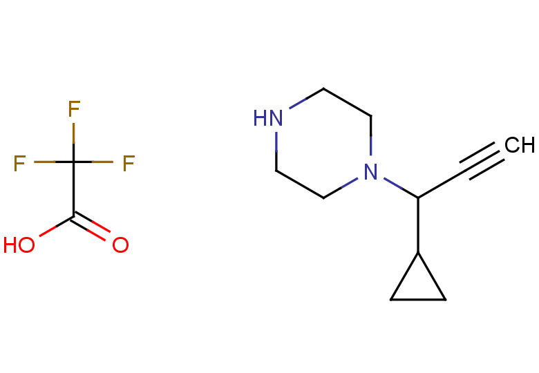 1-(1-cyclopropylprop-2-yn-1-yl)piperazine, trifluoroacetic acid