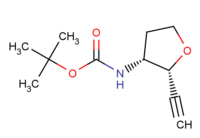 rac-tert-butyl N-[(2R,3R)-2-ethynyloxolan-3-yl]carbamate, cis