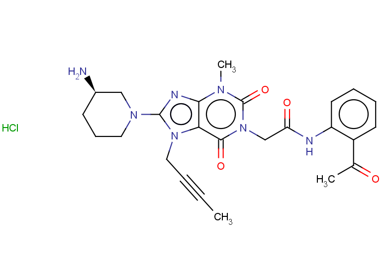 N-(2-acetylphenyl)-2-{8-[(3R)-3-aminopiperidin-1-yl]-7-(but-2-yn-1-yl)-3-methyl-2,6-dioxo-2,3,6,7-tetrahydro-1H-purin-1-yl}acetamide hydrochloride