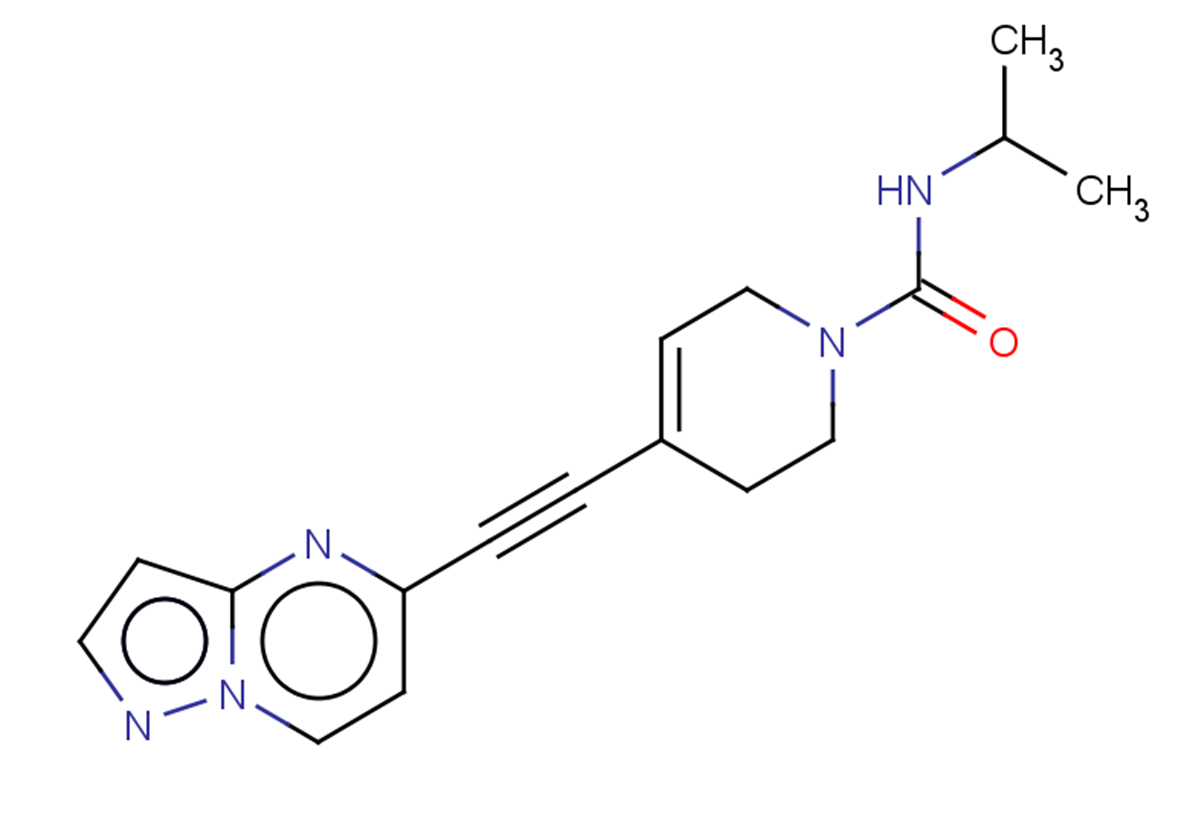 N-(propan-2-yl)-4-(2-{pyrazolo[1,5-a]pyrimidin-5-yl}ethynyl)-1,2,3,6-tetrahydropyridine-1-carboxamide