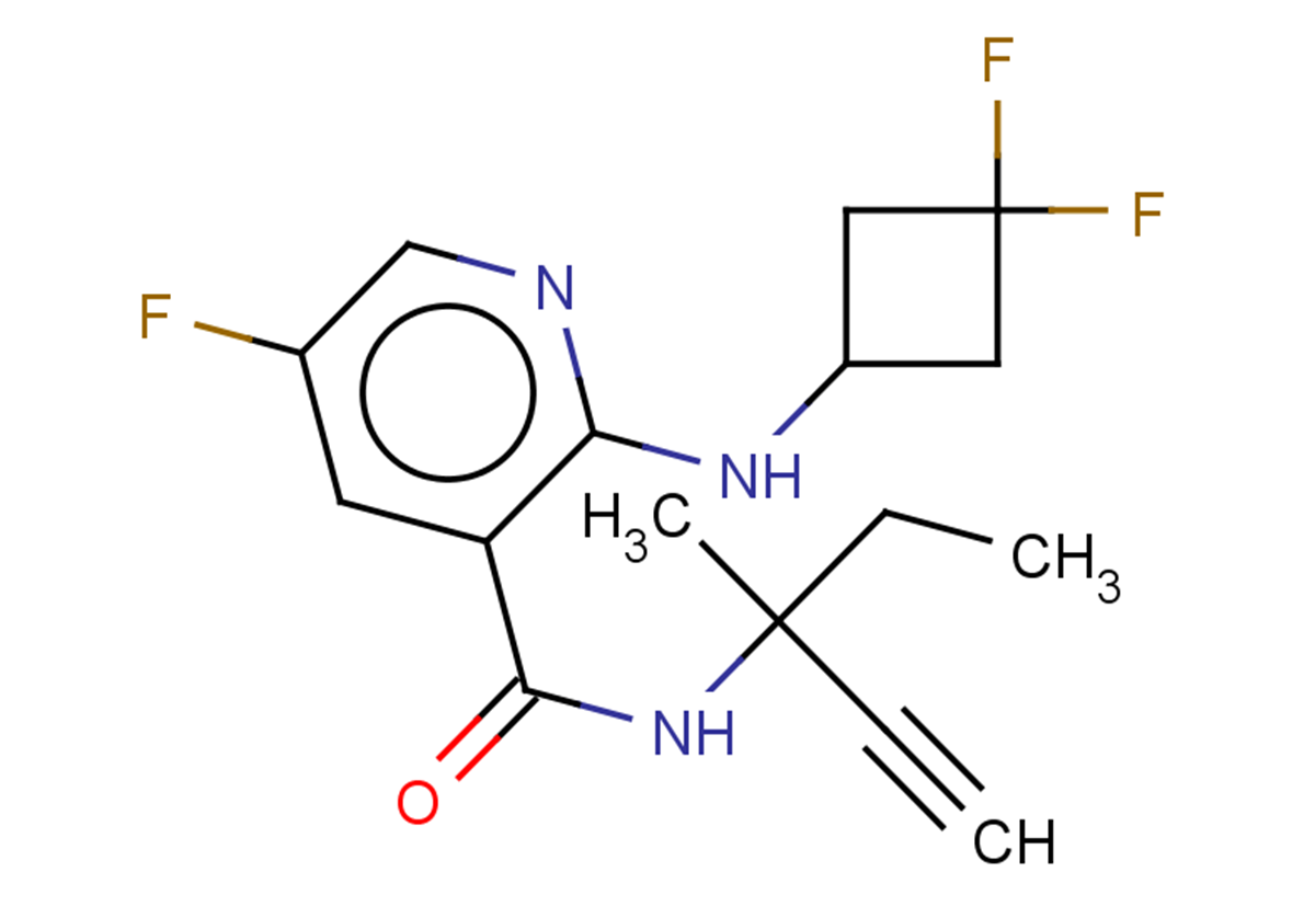 2-[(3,3-difluorocyclobutyl)amino]-5-fluoro-N-(3-methylpent-1-yn-3-yl)pyridine-3-carboxamide