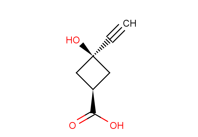(1s,3s)-3-ethynyl-3-hydroxycyclobutane-1-carboxylic acid, trans
