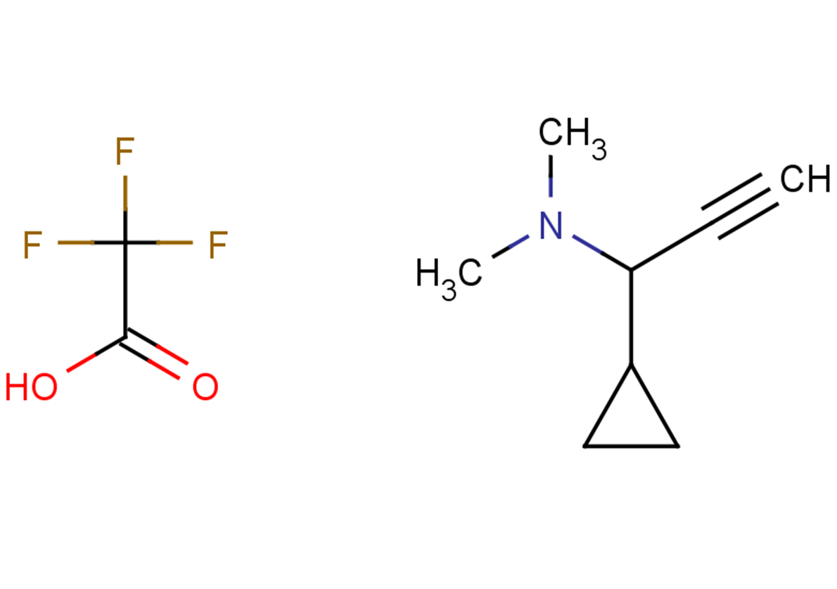 (1-cyclopropylprop-2-yn-1-yl)dimethylamine, trifluoroacetic acid