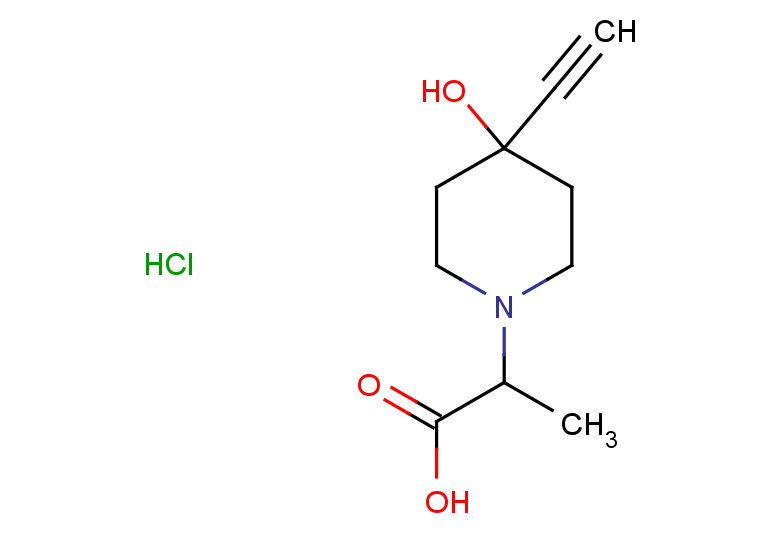 2-(4-ethynyl-4-hydroxypiperidin-1-yl)propanoic acid hydrochloride