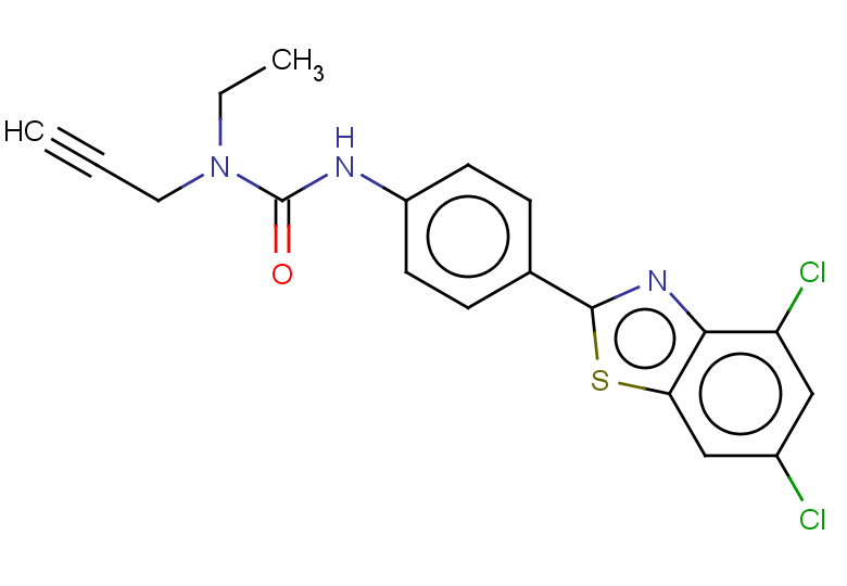 1-[4-(4,6-dichloro-1,3-benzothiazol-2-yl)phenyl]-3-ethyl-3-(prop-2-yn-1-yl)urea