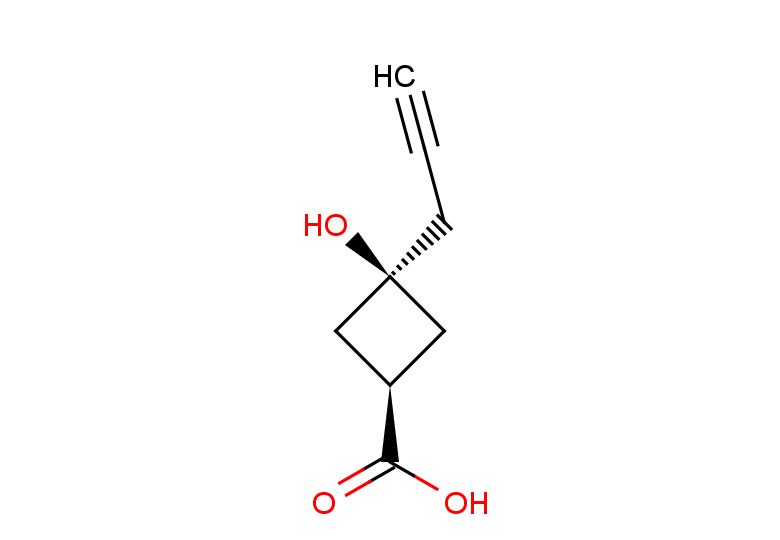 rac-(1s,3s)-3-hydroxy-3-(prop-2-yn-1-yl)cyclobutane-1-carboxylic acid, cis