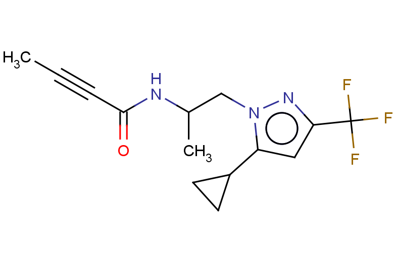 N-{1-[5-cyclopropyl-3-(trifluoromethyl)-1H-pyrazol-1-yl]propan-2-yl}but-2-ynamide