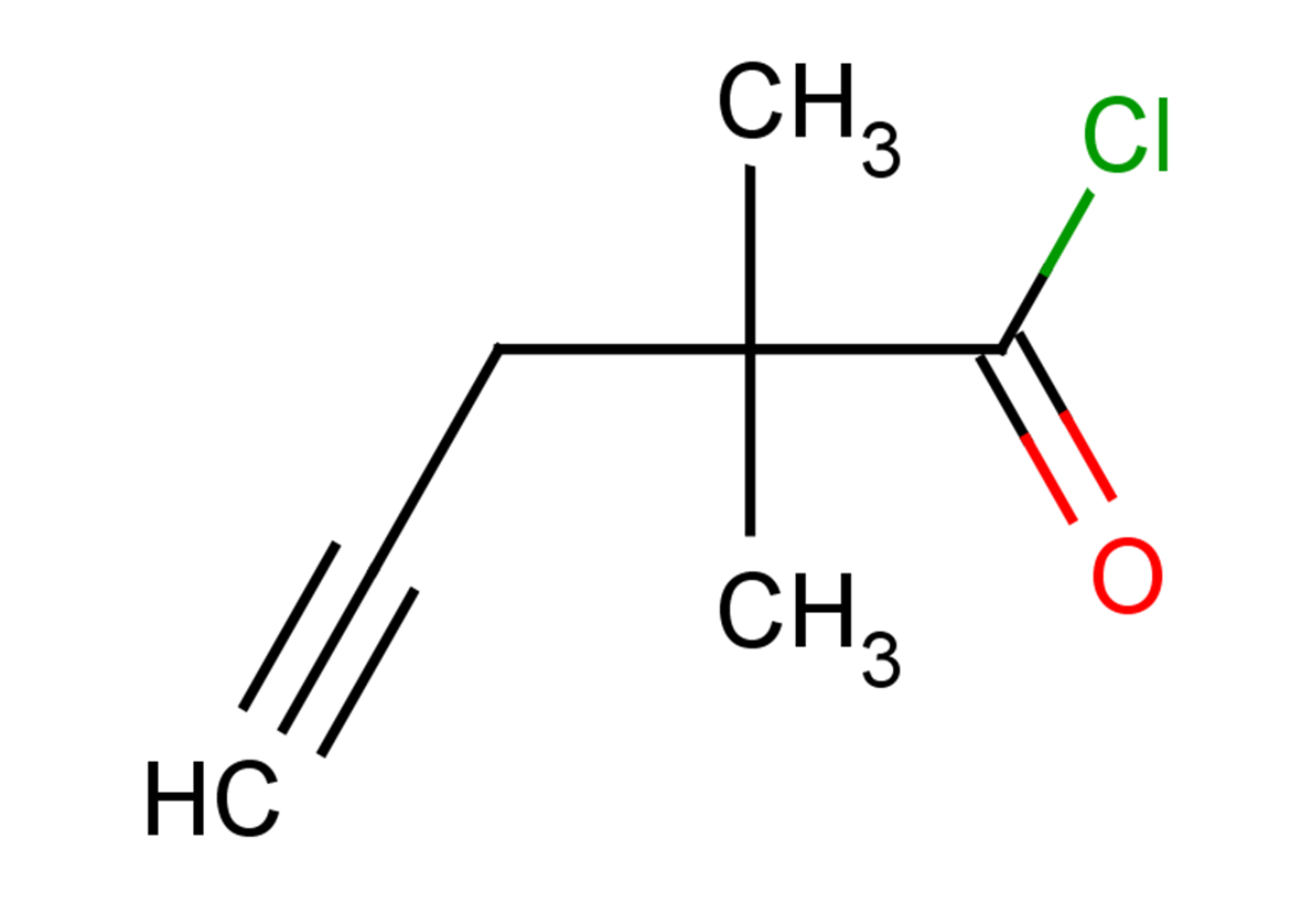 2,2-dimethylpent-4-ynoyl chloride