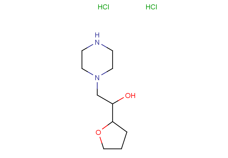 1-(oxolan-2-yl)-2-(piperazin-1-yl)ethan-1-ol dihydrochloride