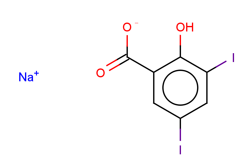 sodium 2-hydroxy-3,5-diiodobenzoate