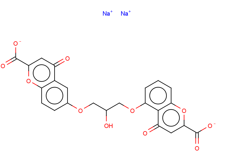 sodium 6-(3-((2-carboxylato-4-oxo-4H-chromen-5-yl)oxy)-2-hydroxypropoxy)-4-oxo-4H-chromene-2-carboxylate