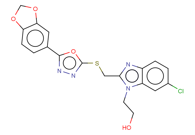 2-[2-({[5-(1,3-dioxaindan-5-yl)-1,3,4-oxadiazol-2-yl]sulfanyl}methyl)-6-chloro-1H-1,3-benzodiazol-1-yl]ethan-1-ol