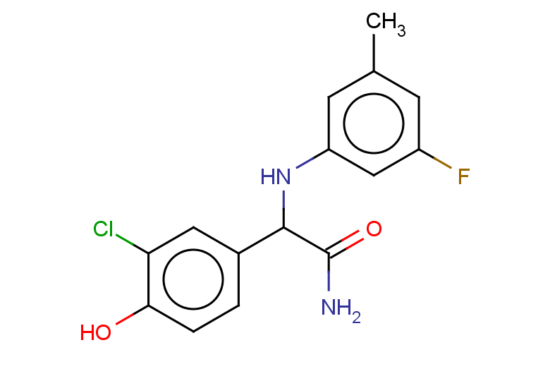 2-(3-chloro-4-hydroxyphenyl)-2-[(3-fluoro-5-methylphenyl)amino]acetamide