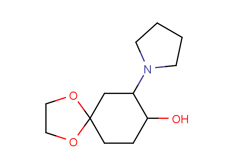 7-(pyrrolidin-1-yl)-1,4-dioxaspiro[4.5]decan-8-ol