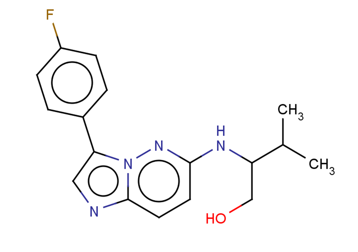 2-{[3-(4-fluorophenyl)imidazo[1,2-b]pyridazin-6-yl]amino}-3-methylbutan-1-ol