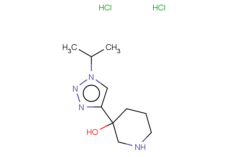 3-[1-(propan-2-yl)-1H-1,2,3-triazol-4-yl]piperidin-3-ol dihydrochloride