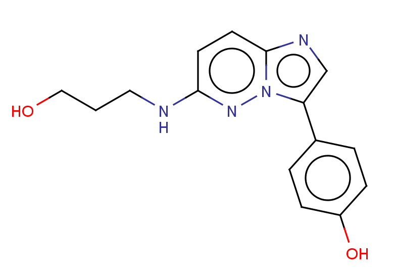 4-{6-[(3-hydroxypropyl)amino]imidazo[1,2-b]pyridazin-3-yl}phenol