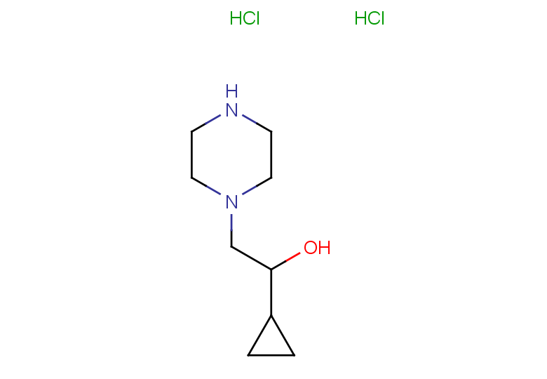 1-cyclopropyl-2-(piperazin-1-yl)ethan-1-ol dihydrochloride