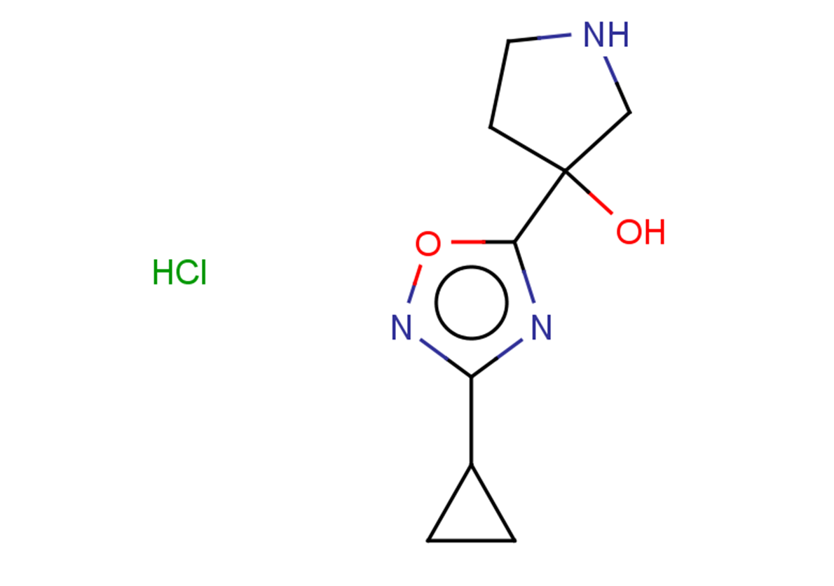 3-(3-cyclopropyl-1,2,4-oxadiazol-5-yl)pyrrolidin-3-ol hydrochloride
