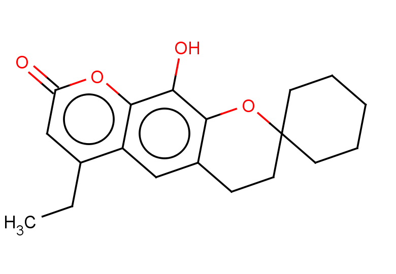 6'-ethyl-10'-hydroxy-4',8'-dihydro-3'H-spiro[cyclohexane-1,2'-pyrano[3,2-g]chromene]-8'-one