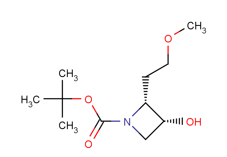 rac-tert-butyl (2R,3R)-3-hydroxy-2-(2-methoxyethyl)azetidine-1-carboxylate, cis