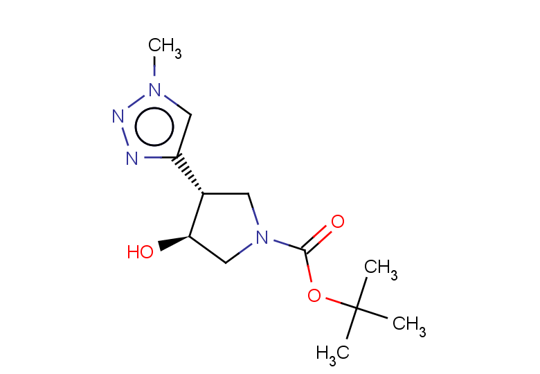 rac-tert-butyl (3R,4R)-3-hydroxy-4-(1-methyl-1H-1,2,3-triazol-4-yl)pyrrolidine-1-carboxylate, trans