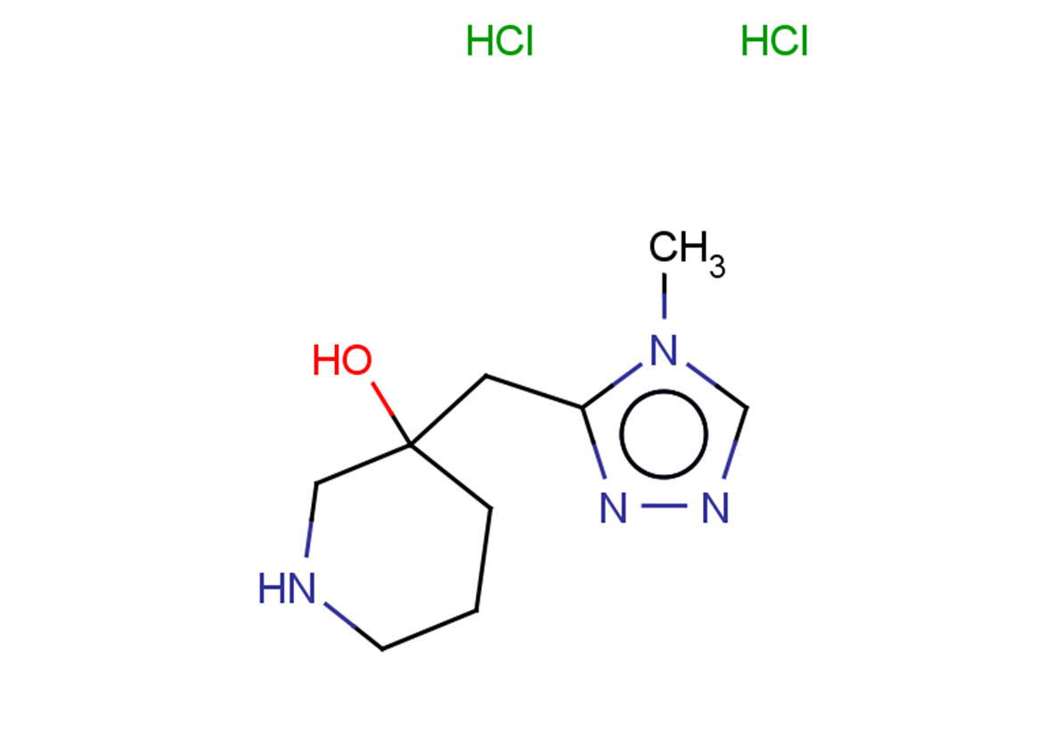 3-[(4-methyl-4H-1,2,4-triazol-3-yl)methyl]piperidin-3-ol dihydrochloride