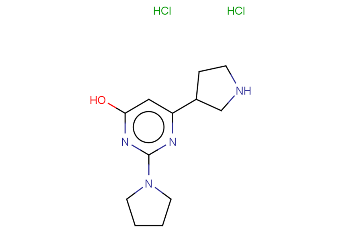 2-(pyrrolidin-1-yl)-6-(pyrrolidin-3-yl)pyrimidin-4-ol dihydrochloride