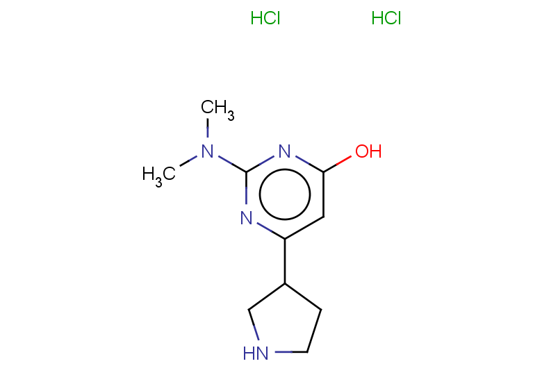 2-(dimethylamino)-6-(pyrrolidin-3-yl)pyrimidin-4-ol dihydrochloride