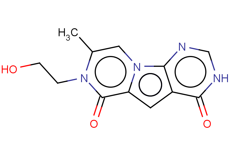 11-(2-hydroxyethyl)-12-methyl-1,3,5,11-tetraazatricyclo[7.4.0.0,2,7]trideca-2(7),3,8,12-tetraene-6,10-dione