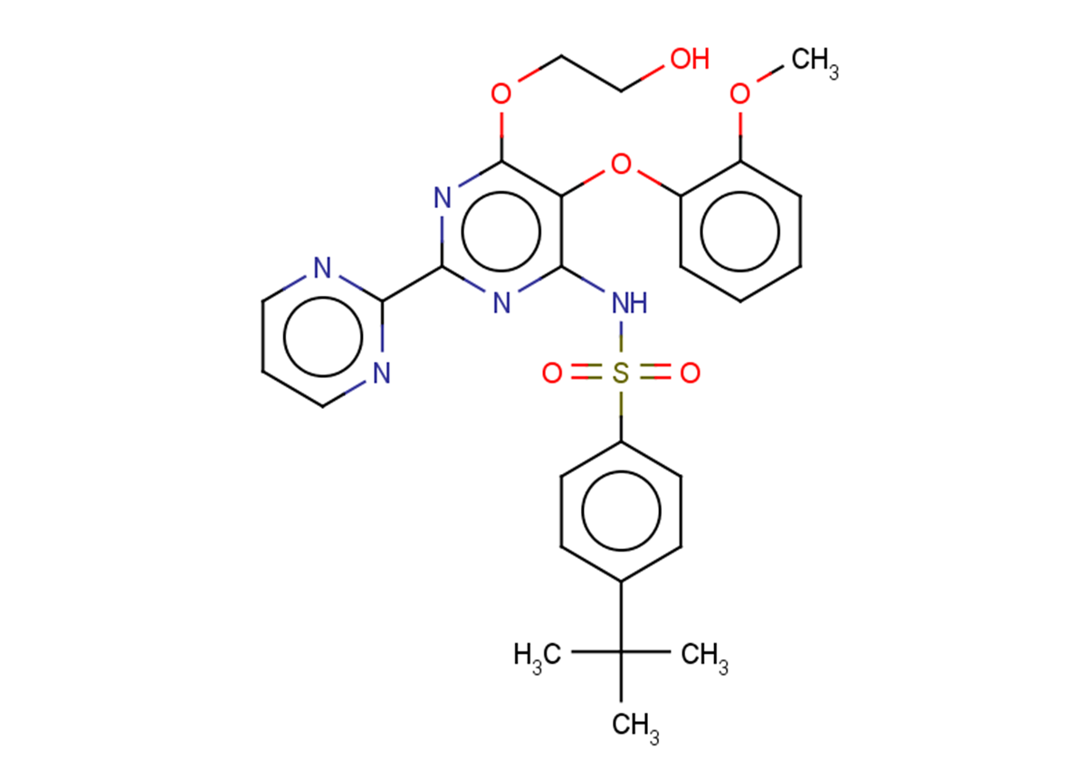 4-tert-butyl-N-[6-(2-hydroxyethoxy)-5-(2-methoxyphenoxy)-2-(pyrimidin-2-yl)pyrimidin-4-yl]benzene-1-sulfonamide