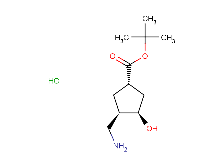 rac-tert-butyl (1R,3S,4S)-3-(aminomethyl)-4-hydroxycyclopentane-1-carboxylate hydrochloride