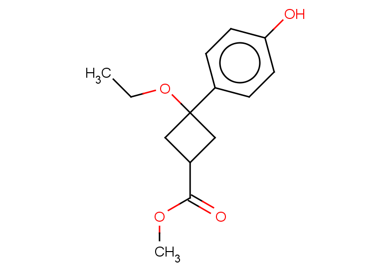 methyl 3-ethoxy-3-(4-hydroxyphenyl)cyclobutane-1-carboxylate, Mixture of diastereomers