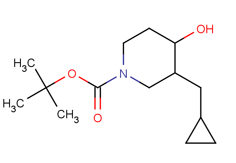 tert-butyl 3-(cyclopropylmethyl)-4-hydroxypiperidine-1-carboxylate, Mixture of diastereomers
