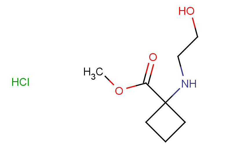 methyl 1-[(2-hydroxyethyl)amino]cyclobutane-1-carboxylate hydrochloride