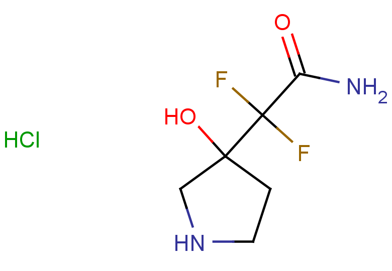 2,2-difluoro-2-(3-hydroxypyrrolidin-3-yl)acetamide hydrochloride