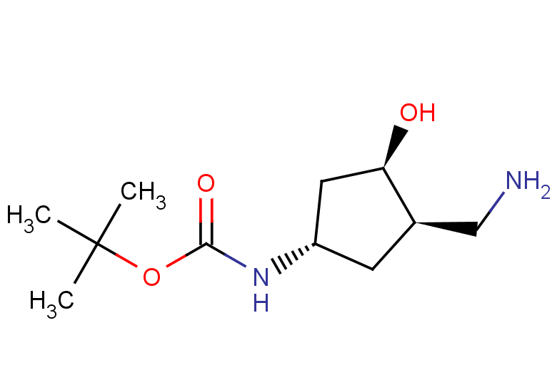 rac-tert-butyl N-[(1R,3S,4S)-3-(aminomethyl)-4-hydroxycyclopentyl]carbamate
