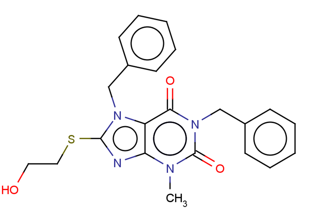 1,7-dibenzyl-8-[(2-hydroxyethyl)sulfanyl]-3-methyl-2,3,6,7-tetrahydro-1H-purine-2,6-dione