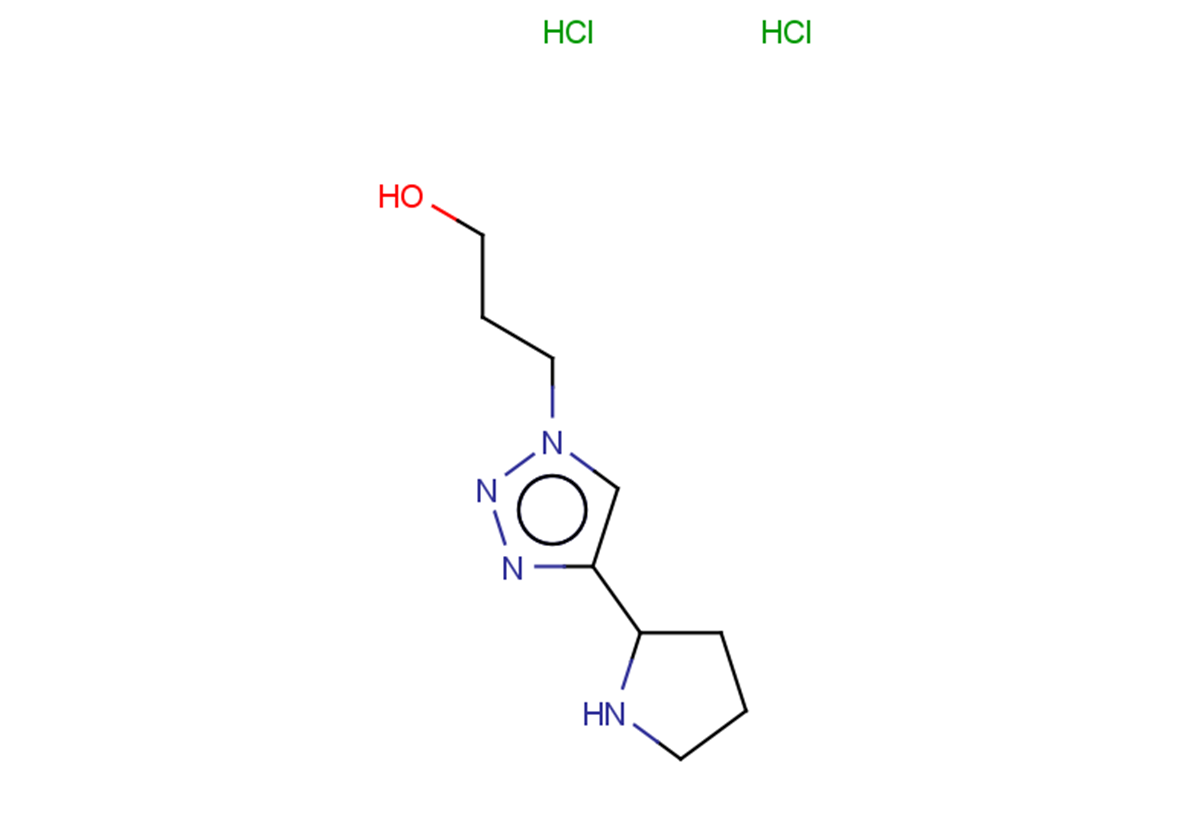 3-[4-(pyrrolidin-2-yl)-1H-1,2,3-triazol-1-yl]propan-1-ol dihydrochloride