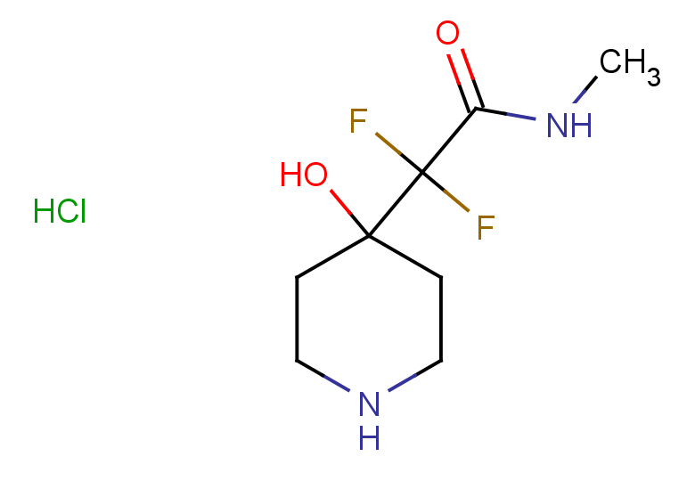 2,2-difluoro-2-(4-hydroxypiperidin-4-yl)-N-methylacetamide hydrochloride