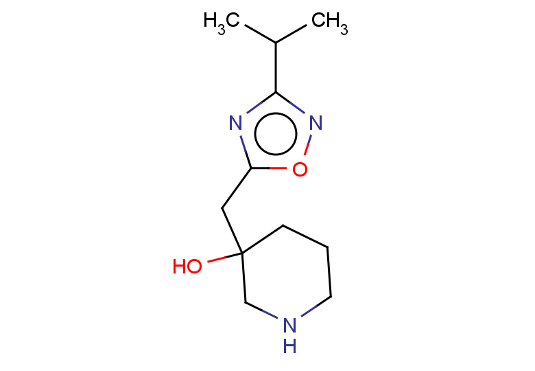 3-{[3-(propan-2-yl)-1,2,4-oxadiazol-5-yl]methyl}piperidin-3-ol