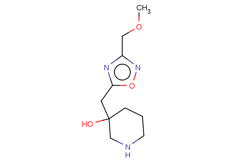 3-{[3-(methoxymethyl)-1,2,4-oxadiazol-5-yl]methyl}piperidin-3-ol