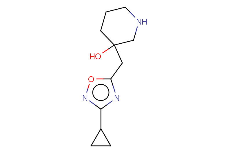 3-[(3-cyclopropyl-1,2,4-oxadiazol-5-yl)methyl]piperidin-3-ol